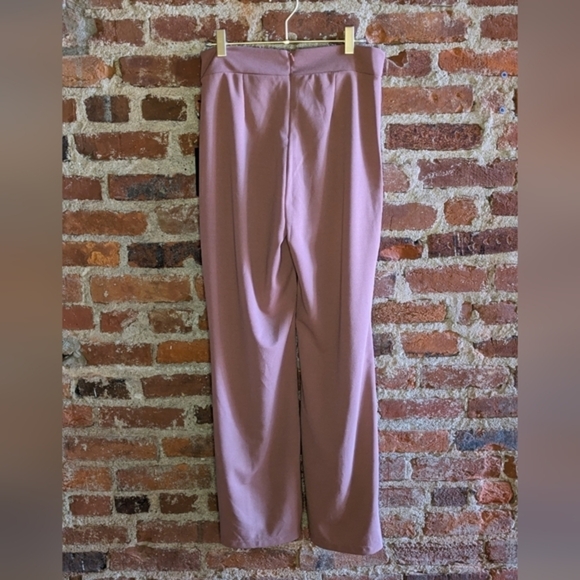 NWT Active USA Large Rose‎ PinkvWide Leg Pants w/ Back Zipper - Picture 3 of 7